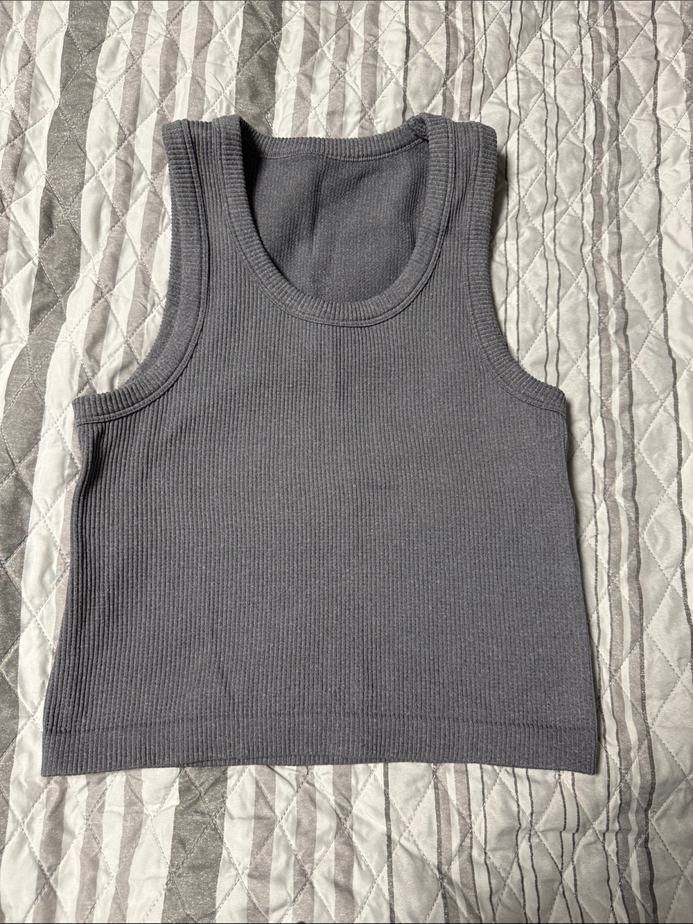 Old Navy Gray Ribbed Tank Top